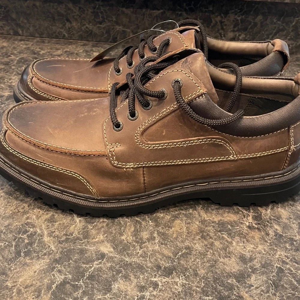 Dockers Mens Overton Oxford Leather Shoe Size 13 Water & Stain Resistant